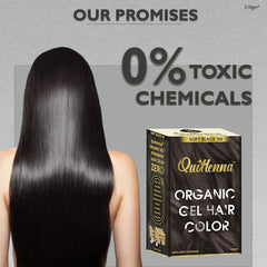 QuikHenna Zero Allergic 2N Soft Black Damage Free Organic Gel Hair Color 210g