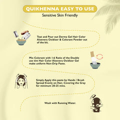 Quikhenna Flora Organic Gel Roots Touch up Hair Color Infused with Zero Allergy Magical Quick Henna Compound - 4G Golden Brown