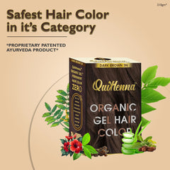 QuikHenna Zero Allergic 3N Dark Brown Damage Free Organic Gel Hair Color 210g