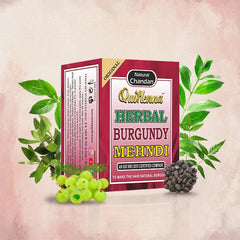 QuikHenna Herbal Burgundy Mehndi for Men and Women 65gm | 100% Grey Coverage