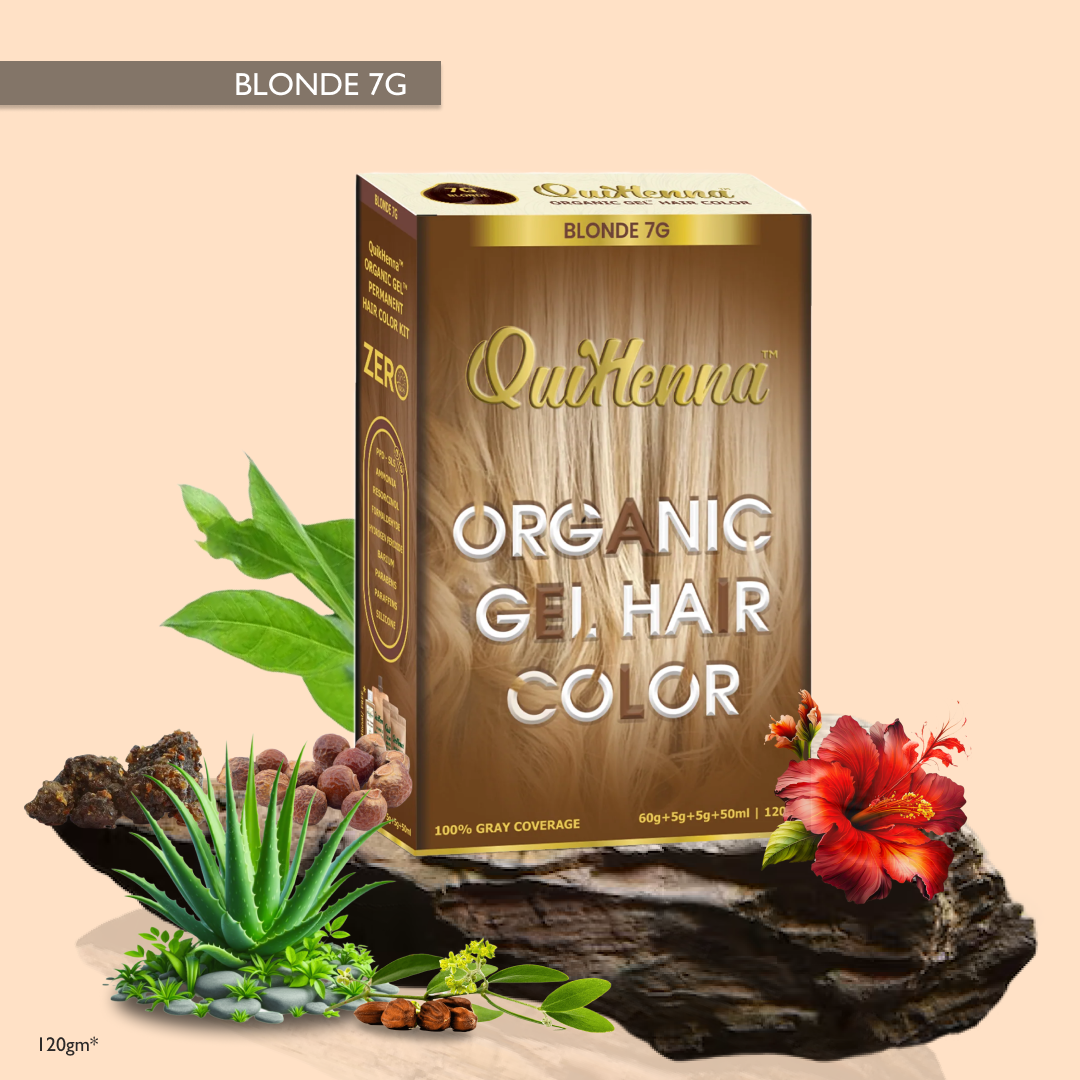 QuikHenna Zero Allergic 7G Blonde Damage Free Organic Gel Hair Color 120g