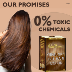 QuikHenna PPD & Ammonia Free Organic Gel Hair Colour 6G Golden Blonde for Men & Women 210GM
