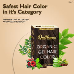 QuikHenna Zero Allergic 3N Dark Brown Damage Free Organic Gel Hair Color 120g