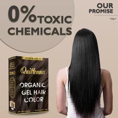 QuikHenna Zero Allergic 2G Ebony Black Damage Free Organic Gel Hair Color 120g