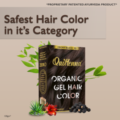 QuikHenna Zero Allergic 2G Ebony Black Damage Free Organic Gel Hair Color 120g