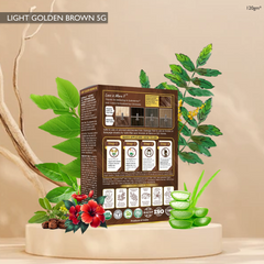 QuikHenna Zero Allergic 5G Light Golden Brown Damage Free Organic Gel Hair Color 120g