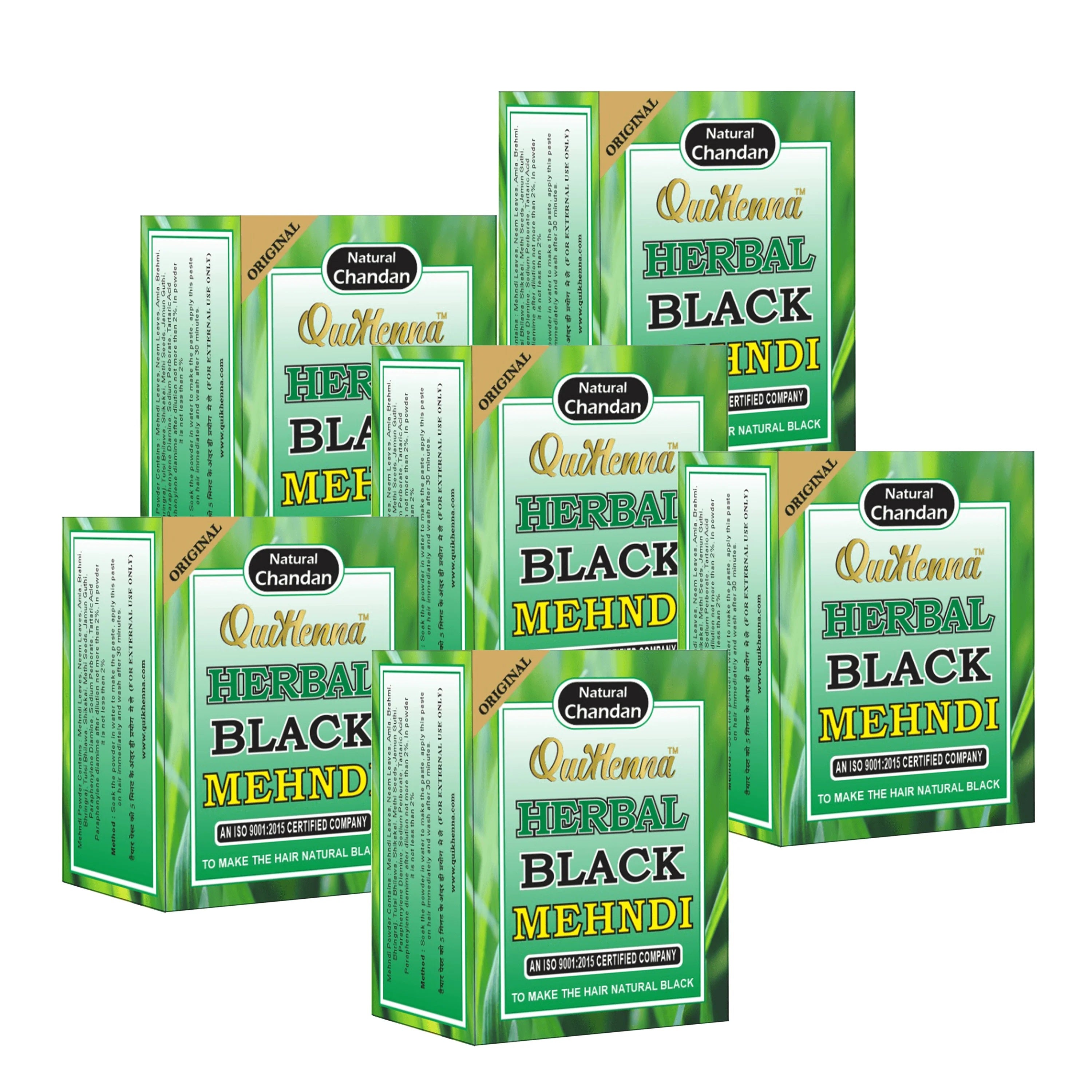 QuikHenna Herbal Black Mehndi for Men and Women 65gm | 100% Grey Coverage