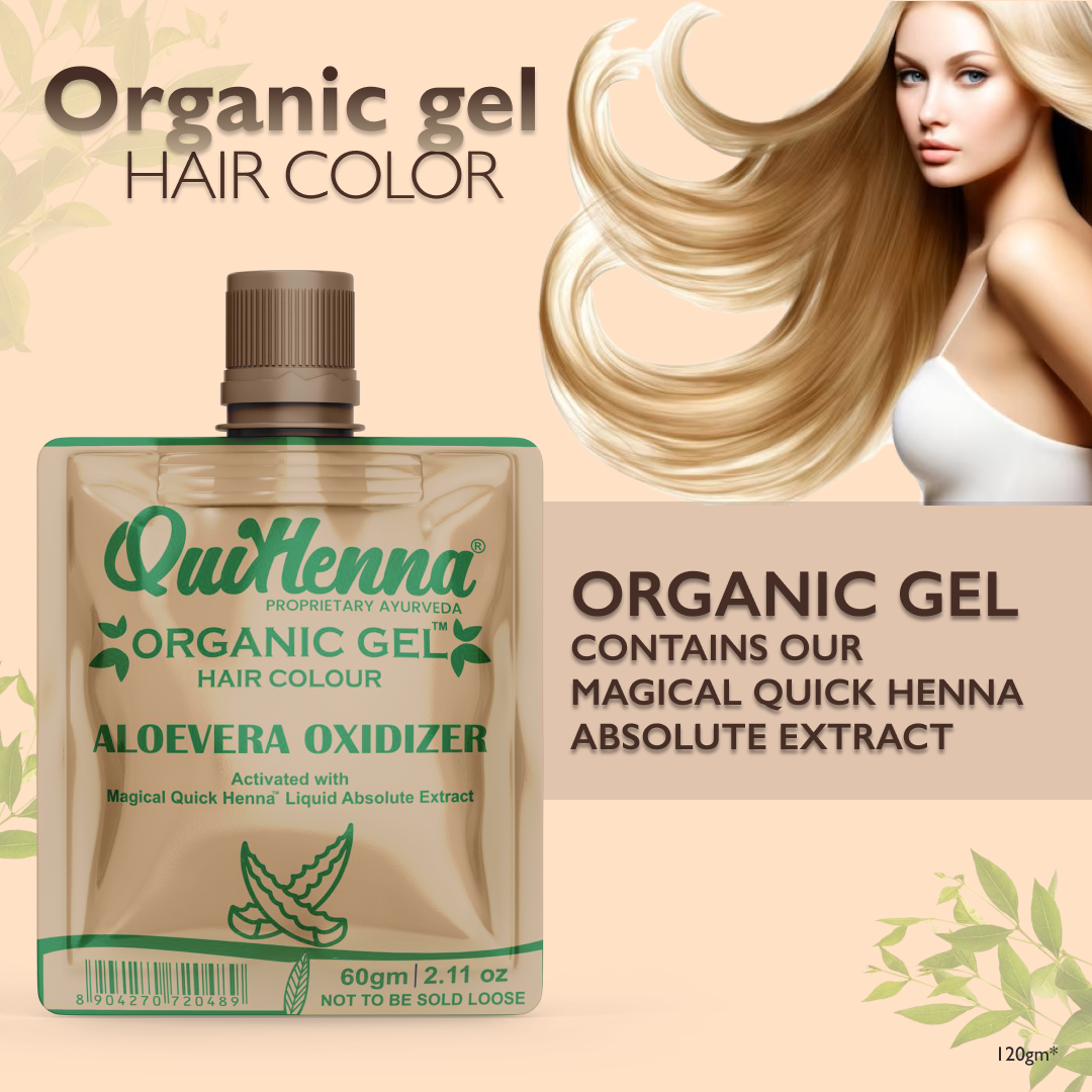 QuikHenna Zero Allergic 7G Blonde Damage Free Organic Gel Hair Color 120g