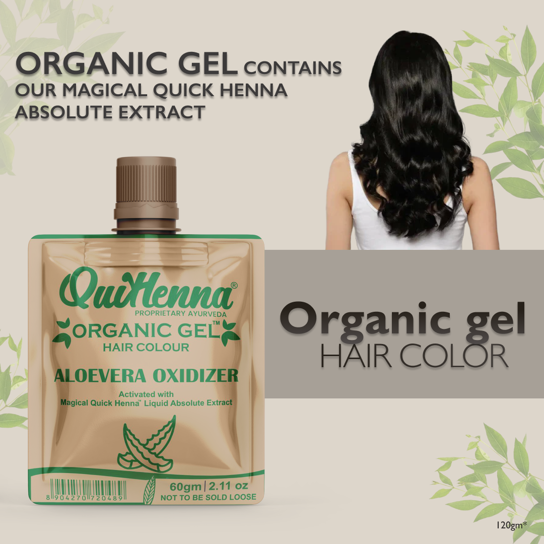 QuikHenna Zero Allergic 1N Natural Black Damage Free Organic Gel Hair Color 120g