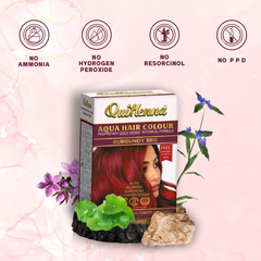 QuikHenna, AQUA Powder Hair Color 9RG Burgundy for Men & Women, 110GM | Permanent Long Lasting Hair Color | Free from PPD, Resorcinols, Peroxides, Ammonia & Harsh Chemicals