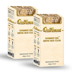 QuikHenna Organic Gel Derma Hair Color - 6G Golden Blonde 165gm Pack of 2