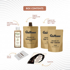 QuikHenna PPD & Ammonia Free Organic Gel Hair Colour 9RG Burgundy for Men & Women 120GM Pack of 2