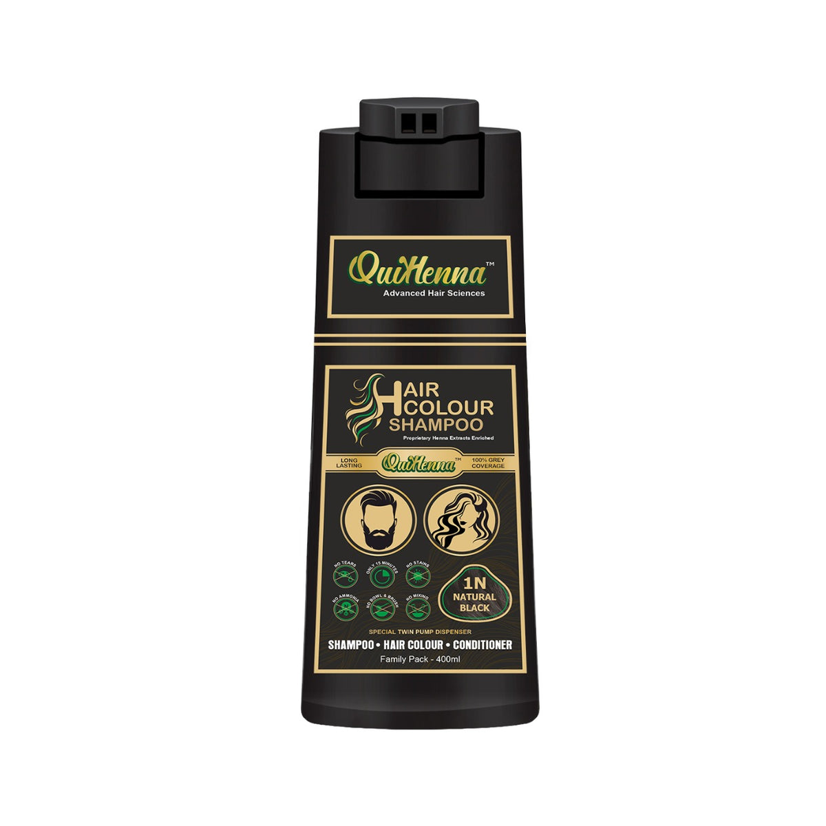 QuikHenna Hair Colour Shampoo For Men and Women