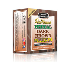 QuikHenna Herbal Dark Brown Mehndi for Men and Women 65gm (Pack of 8) 100% Grey Coverage